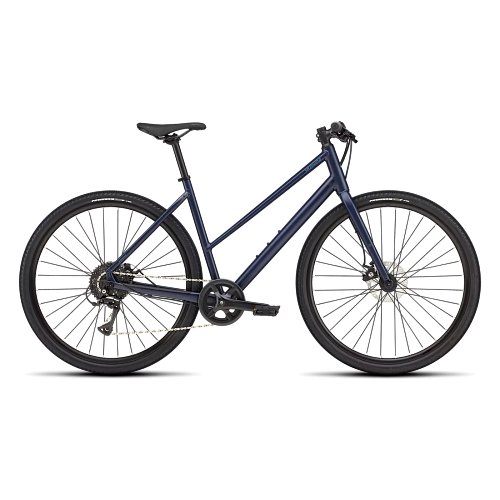 Městské kolo Specialized Sirrus X 1.0 Step-Through Satin Deep Marine / Grey Blue Reflective extremsport.cz