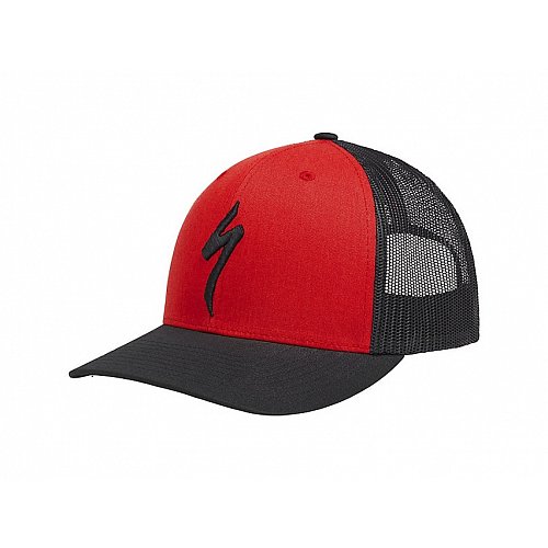 Kšiltovka SPECIALIZED FLEXFIT TRUCKER S-LOGO RED/BLK