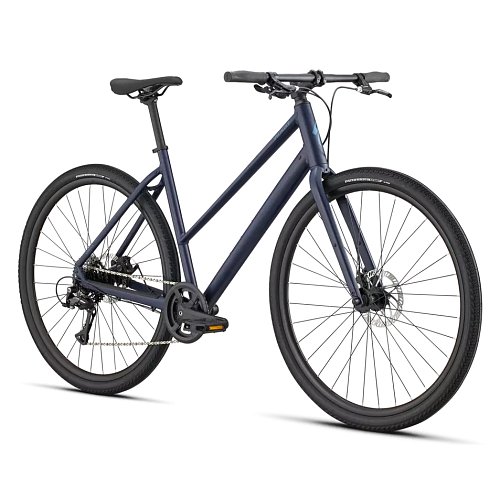 Městské kolo Specialized Sirrus X 1.0 Step-Through Satin Deep Marine / Grey Blue Reflective extremsport.cz